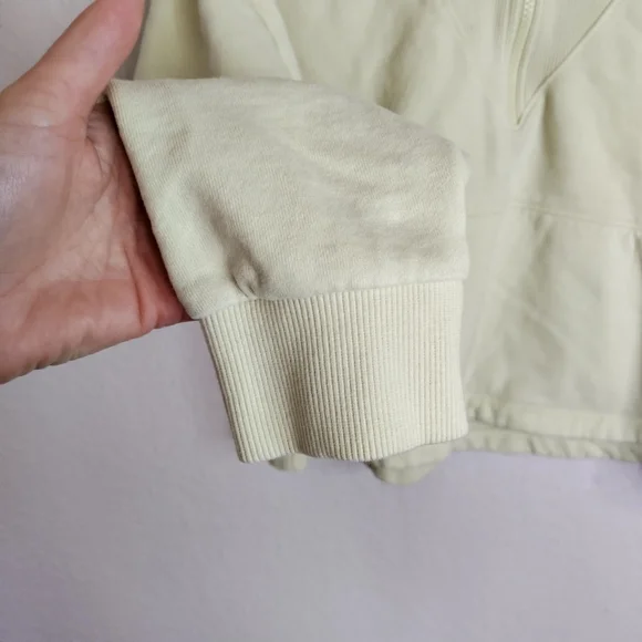 outdoor voices pick up crop quarter zip yellow sweatshirt Sz Xl - Picture 4 of 8